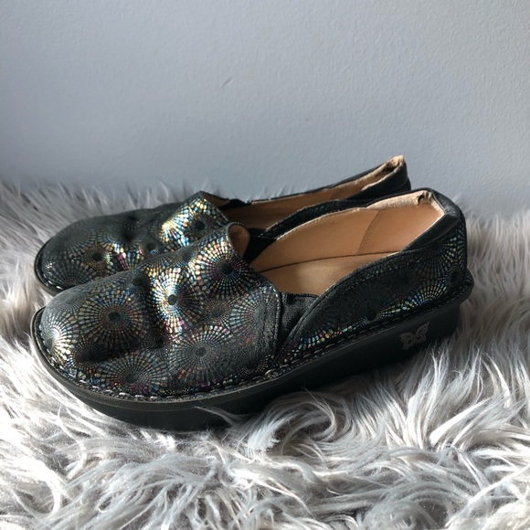 Algeria Sz 39 US 9 Debra Comfort Orthotic Shoes Iridescent Abstract Pattern - Picture 3 of 7